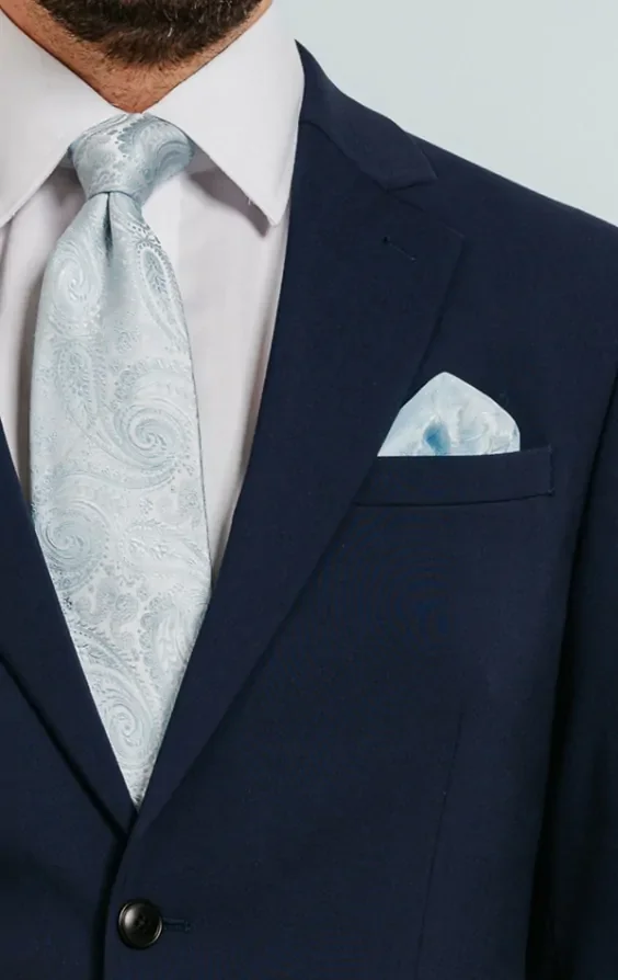 Blue 3 Piece Suit with Peak Lapel thumbnail 7