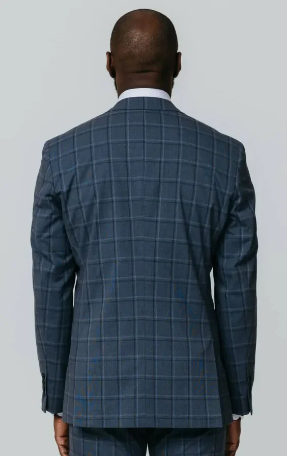Blue Bold Windowpane Check Suit thumbnail 7