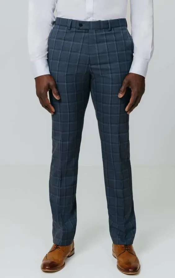 Blue Bold Windowpane Check Suit thumbnail 8