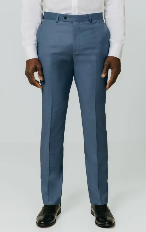 Blue Sharkskin 3 Piece Suit thumbnail 8