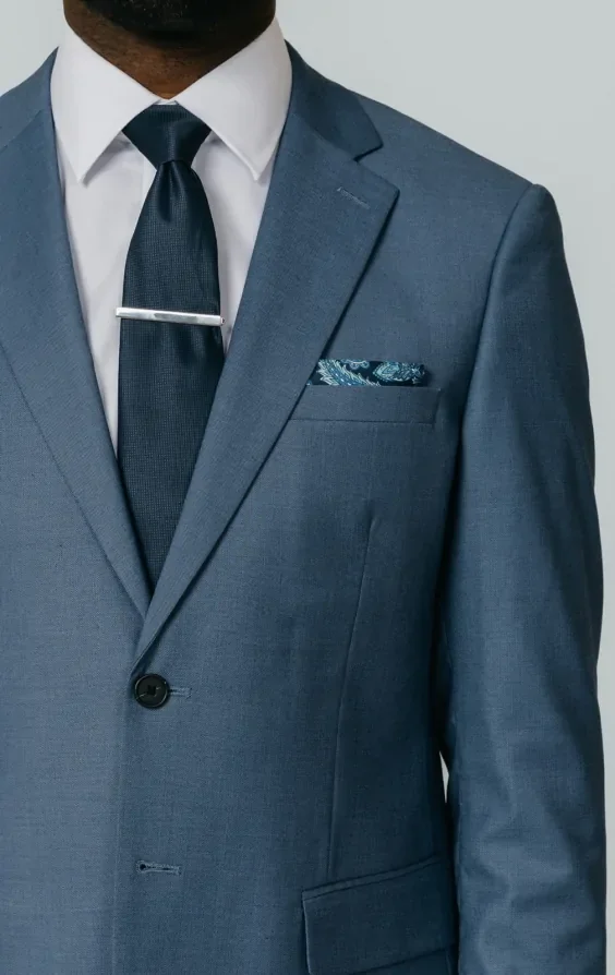 Blue Sharkskin Suit thumbnail 5