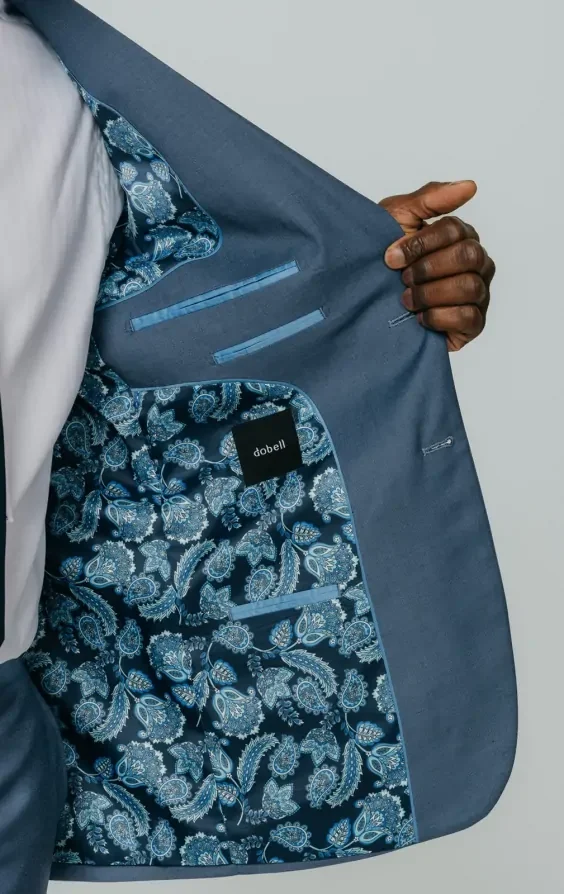 Blue Sharkskin Suit thumbnail 6