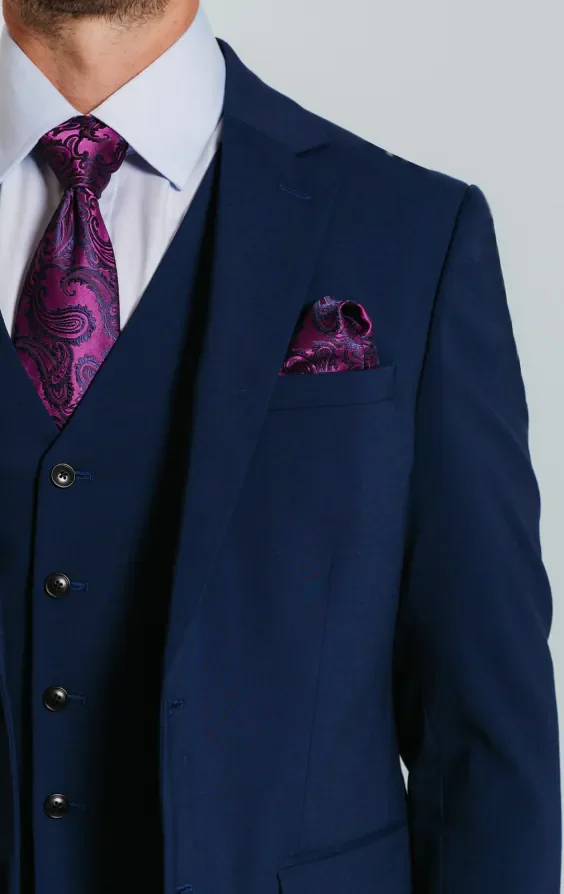Blue Slim 3 Piece Suit thumbnail 6