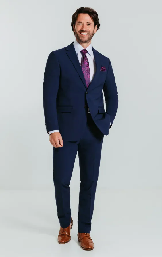 Blue Slim Suit thumbnail 3