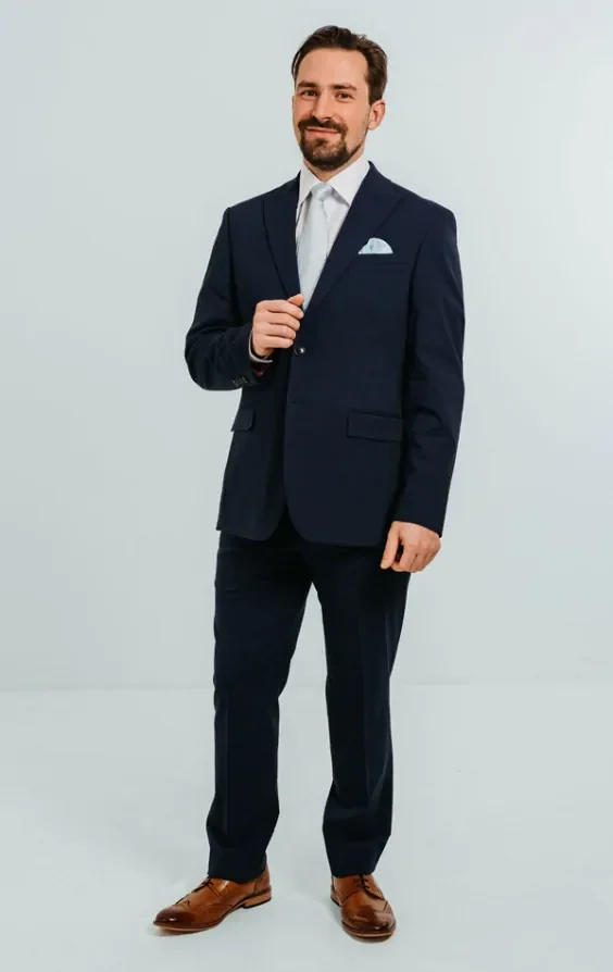 Blue Suit with Peak Lapel thumbnail 3