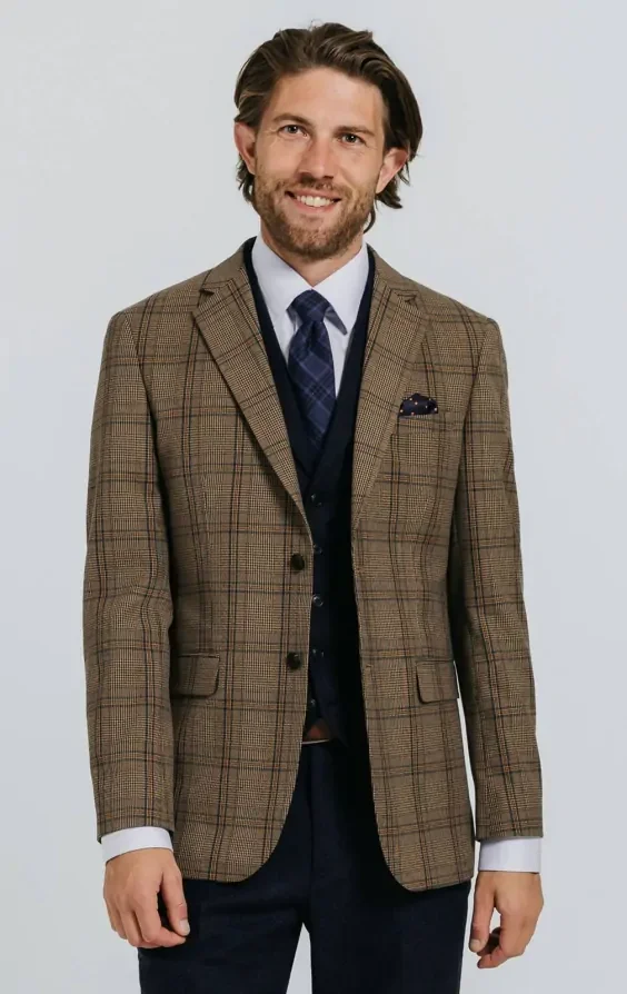 Brown Bold Check Jacket thumbnail 2