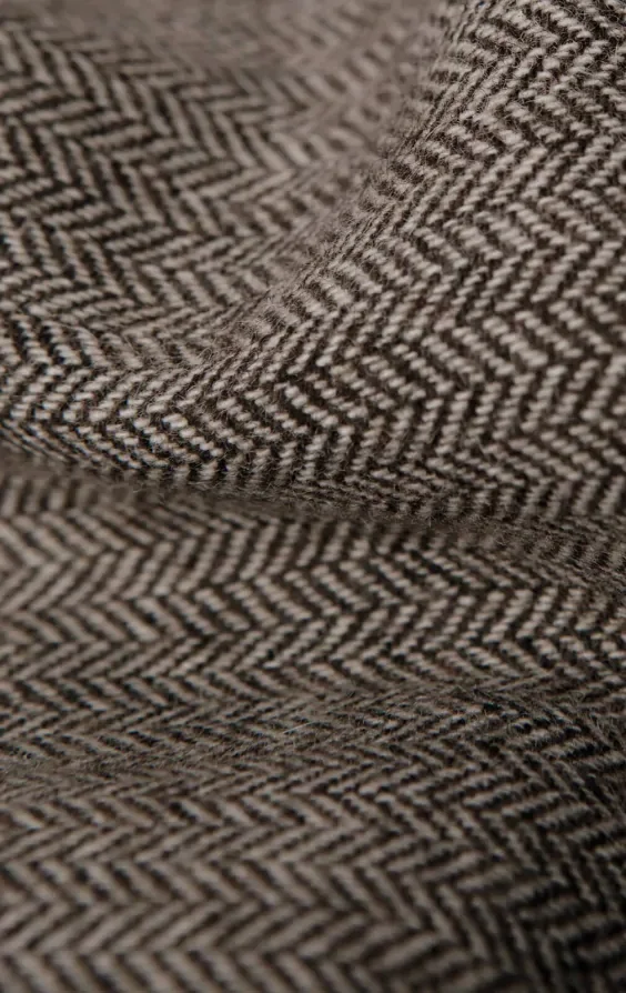 Brown Herringbone Tweed Suit Jacket thumbnail 7