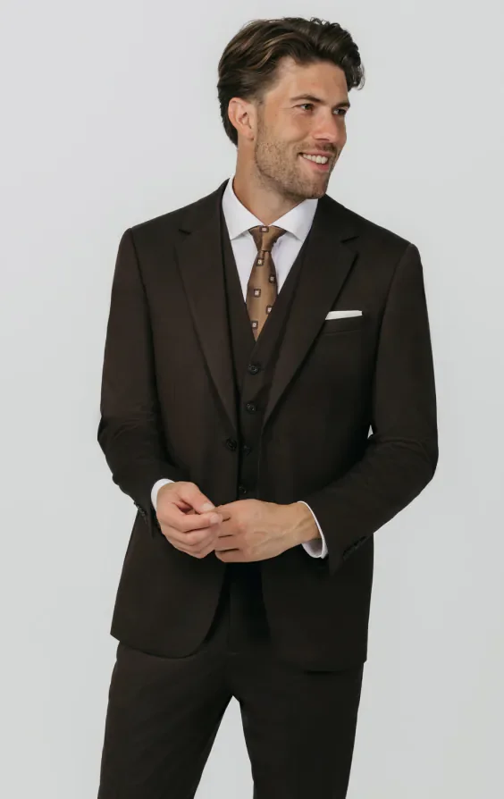 Brown Twill 3 Piece Suit thumbnail 2