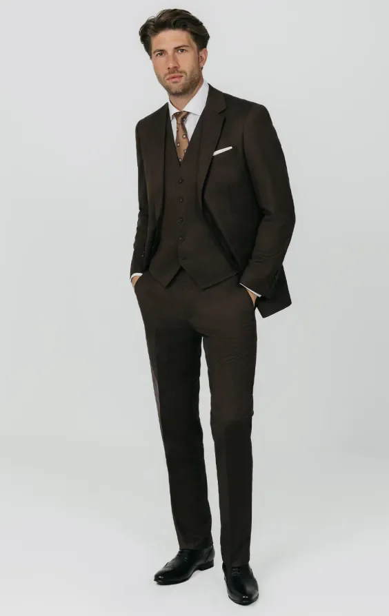 Brown Twill 3 Piece Suit thumbnail 3