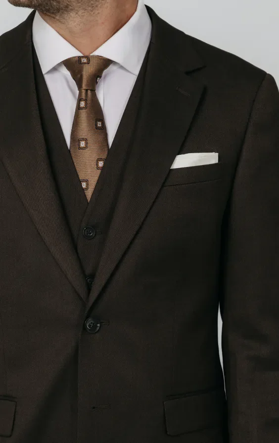 Brown Twill 3 Piece Suit thumbnail 5