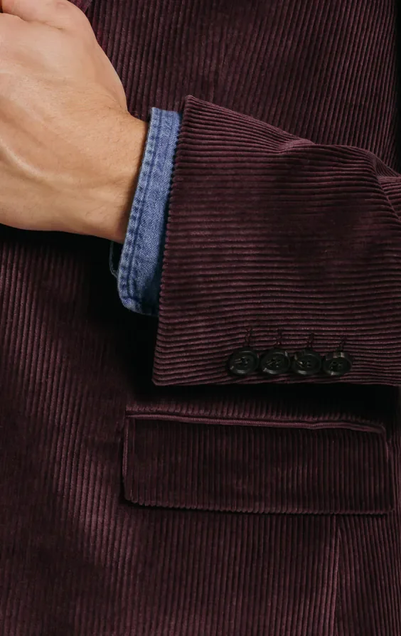 Burgundy Corduroy Suit thumbnail 5