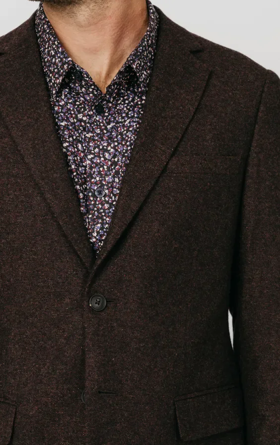 Burgundy Donegal Tweed Suit thumbnail 5