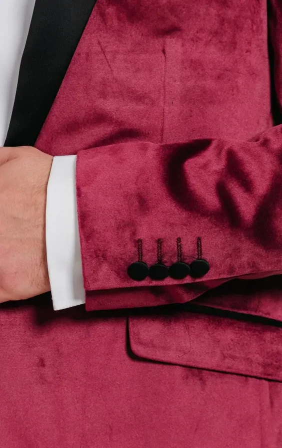 Burgundy Velvet Jacket thumbnail 4