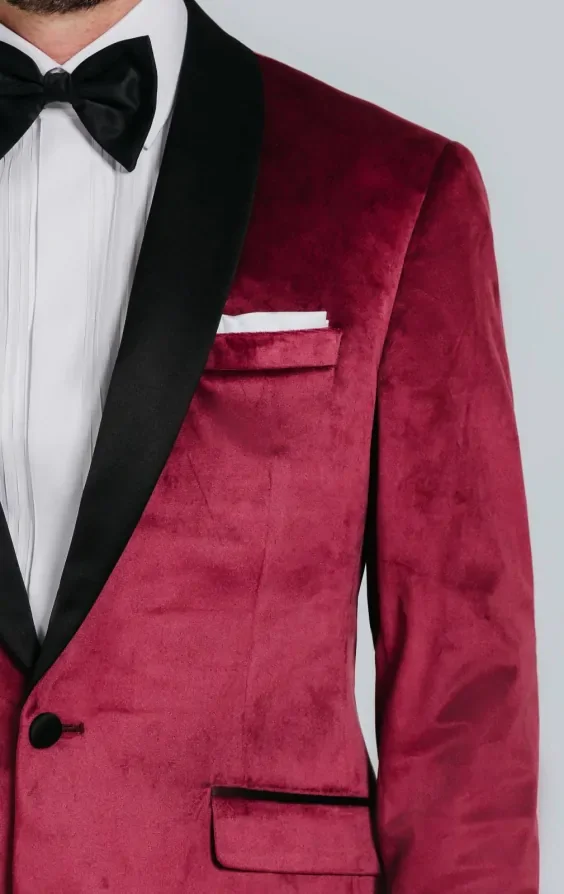 Burgundy Velvet Jacket thumbnail 5