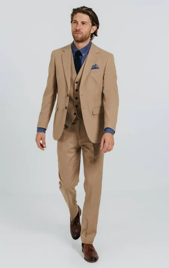 Camel Twill 3 Piece Suit thumbnail 3