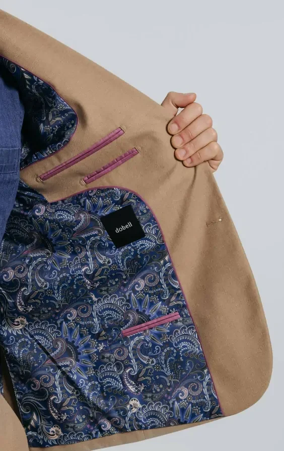 Camel Twill Suit Jacket thumbnail 6