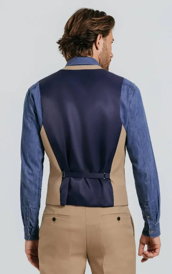 Camel Twill Waistcoat thumbnail 4