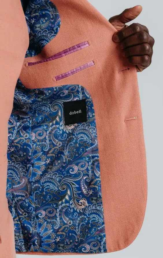 Coral Linen Twill Casual Suit thumbnail 7