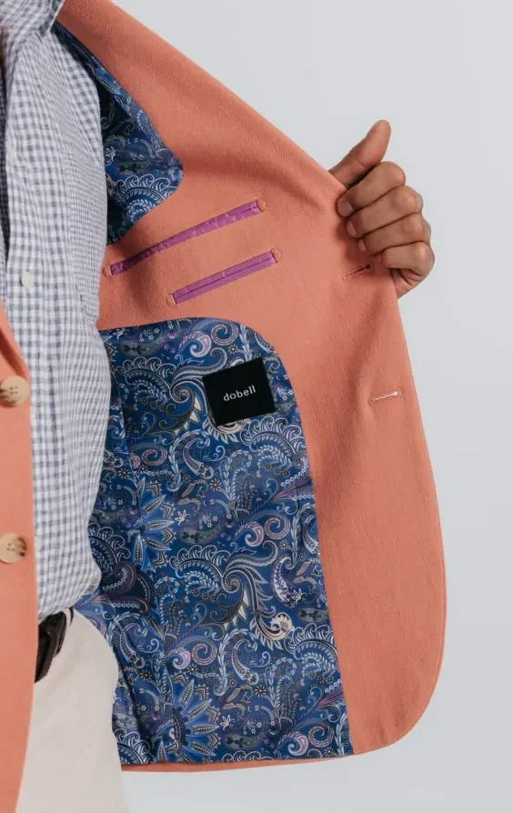 Coral Linen Twill Jacket thumbnail 9