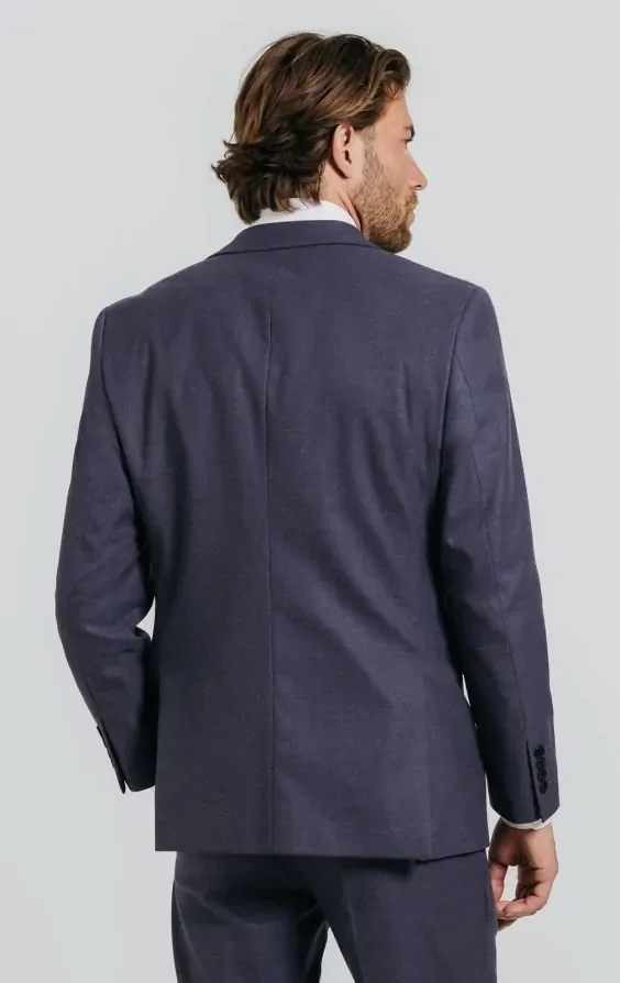 Dark Blue Twill Suit Jacket thumbnail 3