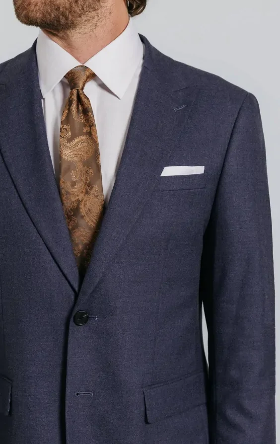 Dark Blue Twill Suit Jacket thumbnail 5