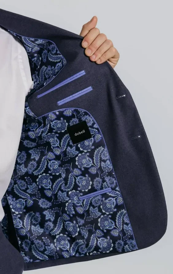 Dark Blue Twill Suit Jacket thumbnail 6