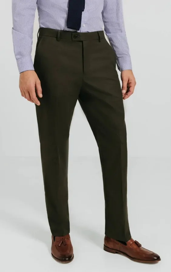 Dark Green Twill 3 Piece Suit thumbnail 8