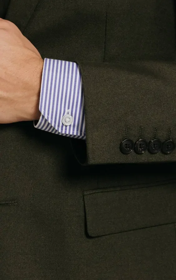 Dark Green Twill Suit thumbnail 5