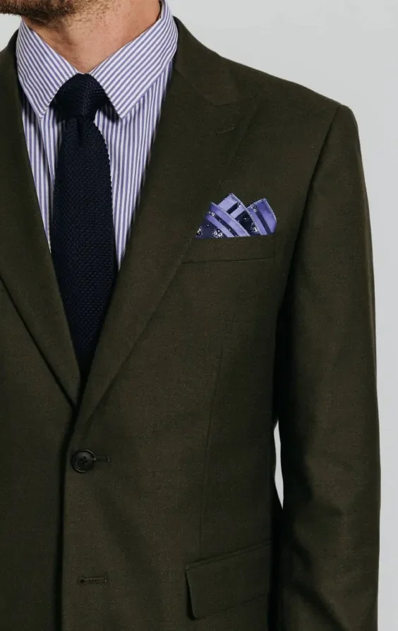 Dark Green Twill Suit thumbnail 6