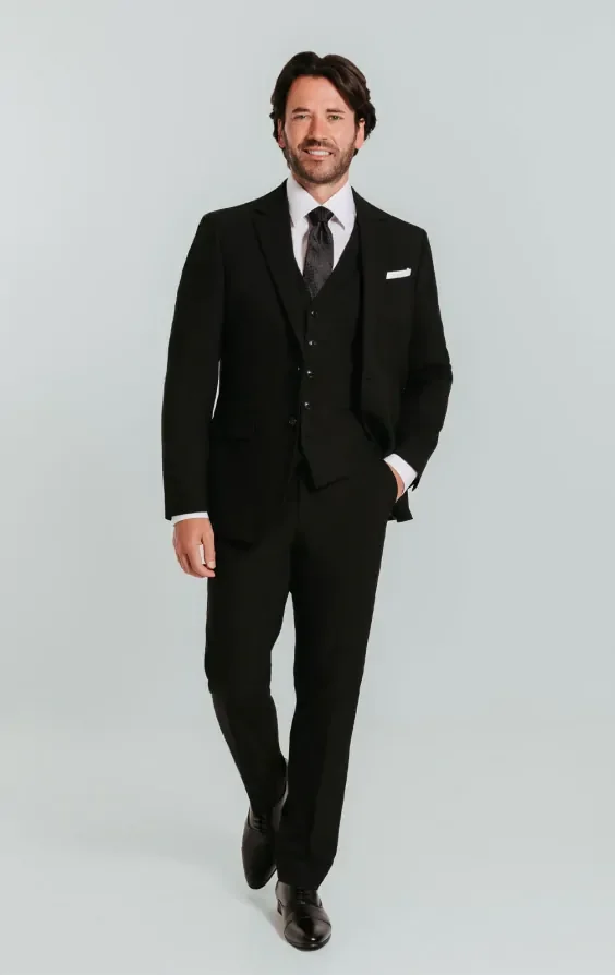 Black 3 Piece Suit thumbnail 3