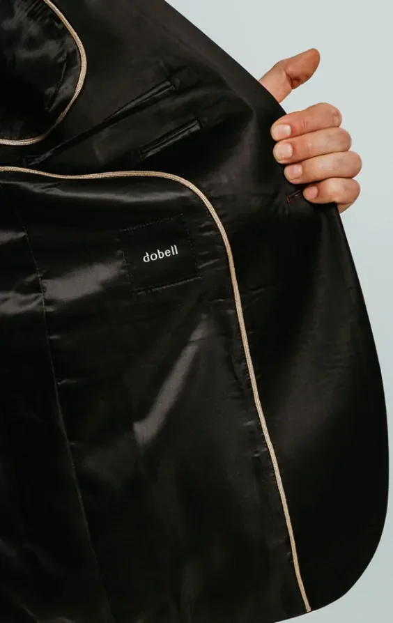 Burgundy 3 Piece Tuxedo with Peak Lapel & Black Trousers thumbnail 7