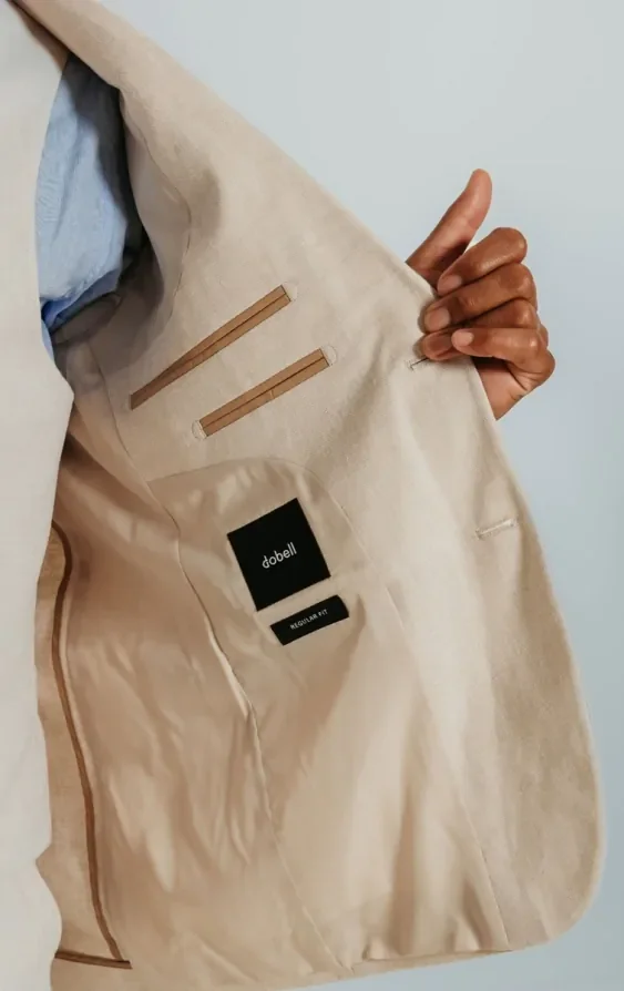 Cream Linen 3 Piece Suit thumbnail 7