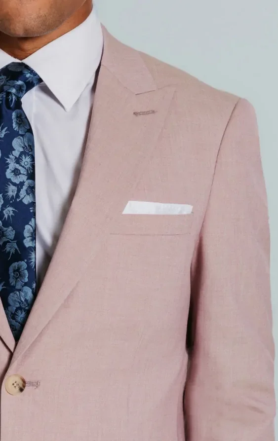 Dusty Pink Suit with Peak Lapel thumbnail 6