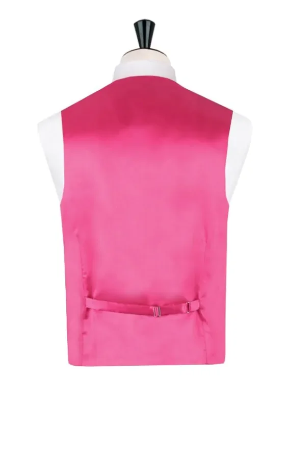 Fuchsia Dupion Waistcoat thumbnail 3