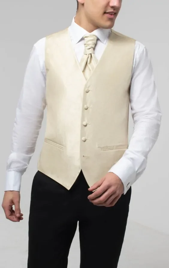 Gold Dupion Waistcoat thumbnail 4