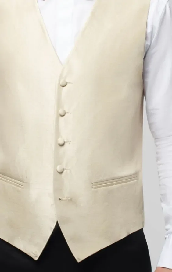 Gold Dupion Waistcoat thumbnail 5