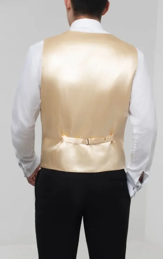 Gold Dupion Waistcoat thumbnail 6