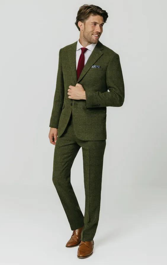 Green Windowpane Check Tweed Suit thumbnail 3