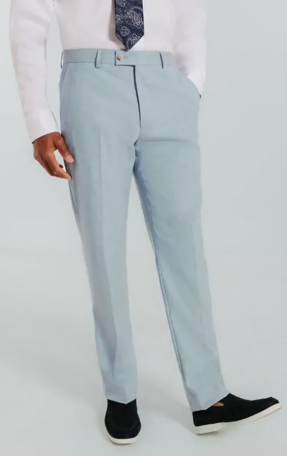 Light Blue 3 Piece Suit with Peak Lapel thumbnail 9