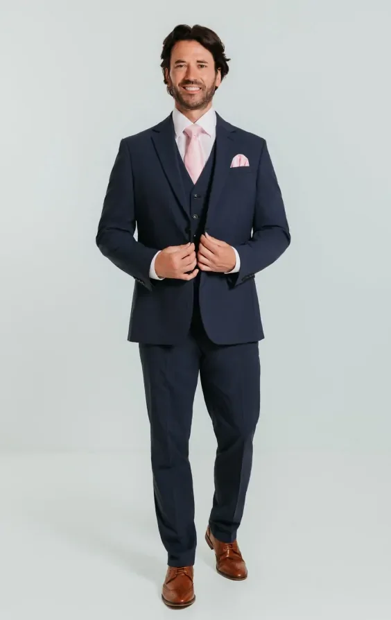 Mid Blue 3 Piece Suit thumbnail 3