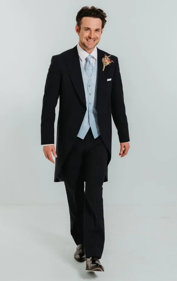 Navy Blue Morning Suit thumbnail 3