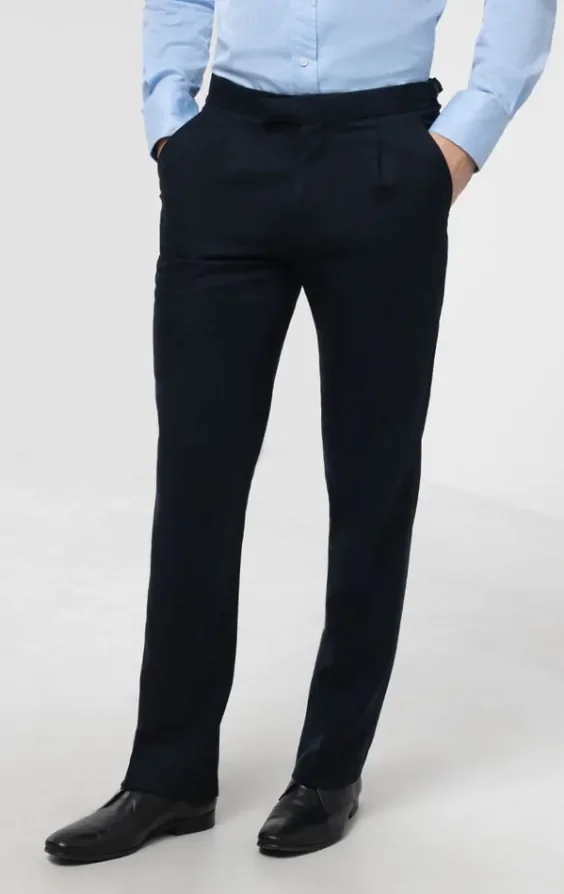 Navy Herringbone Morning Suit with Matching Trousers thumbnail 8