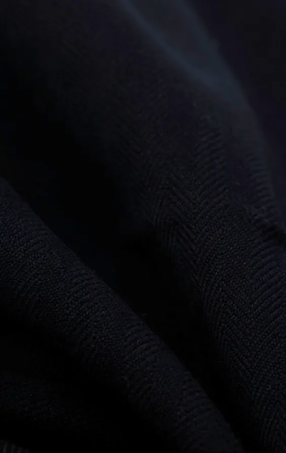 Navy Herringbone Morning Suit with Matching Trousers thumbnail 9