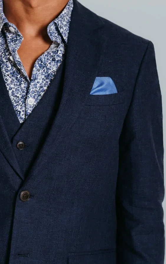 Navy Linen Suit thumbnail 6