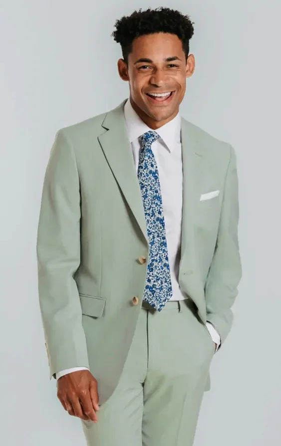 Pale Green Suit Jacket thumbnail 2