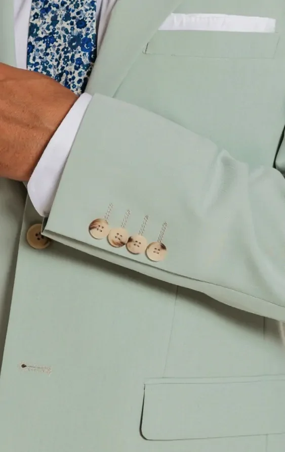 Pale Green Suit Jacket thumbnail 4