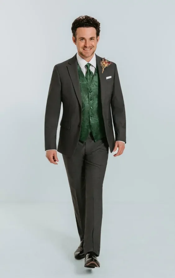 Racing Green Paisley Waistcoat thumbnail 3