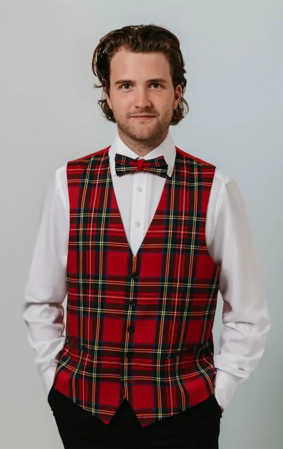 Red Tartan Waistcoat thumbnail 2