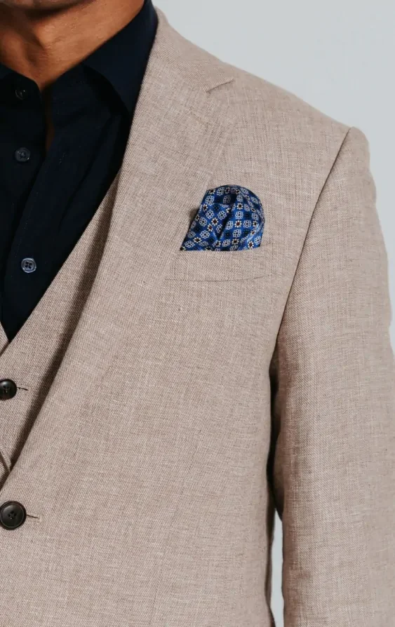 Sand Linen 3 Piece Suit thumbnail 6