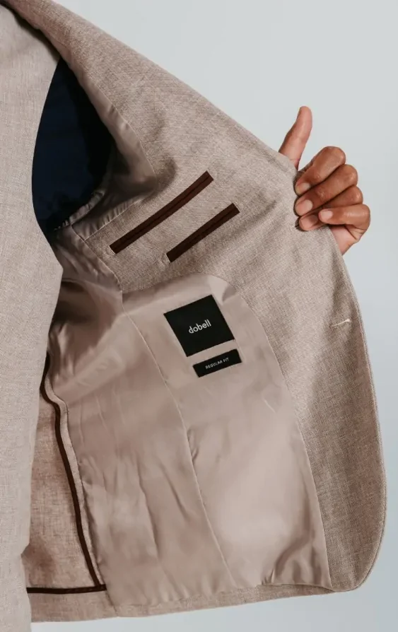Sand Linen Suit Jacket thumbnail 6
